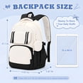 thumbnail image 2 of QWKLEAJ School Backpack for Teen Girls,Aesthetic Two Tone Preppy Bookbag with Detachable Coin Purse,Lightweight Waterproof Laptop Daypack for Elementary & Middle & High School & College Black, 2 of 7