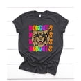 thumbnail image 2 of Colorful Bobcats Wavy Shirt Sport School Spirit Tee for Adult Women and Kids Dark Gray Heather Shirt Adult Small, 2 of 4