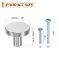 thumbnail image 2 of 15Pack Round Cabinet Knobs,  1.2" Dia x 0.98" Height Drawer Knob Handle Pulls for Kitchen Cabinets Bedroom Dresser Wardrobe, Silver, 2 of 6