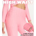 thumbnail image 4 of QRIC Women's High Waist Yoga Pants With Pockets Tummy Control Slimming Booty Leggings Workout Running Butt Lift Tights, 4 of 6