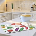 thumbnail image 6 of Yayeee Dish Drying Mat for Kitchen Counter 16"x18" Microfiber Absorbent Pad, Red Vegetables Pattern, 6 of 7