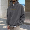thumbnail image 5 of Love Jesus Hoodies for Men Christian Bible Verse Pullover Sweatshirt Casual Relaxed Fit Dark Gray XL, 5 of 5