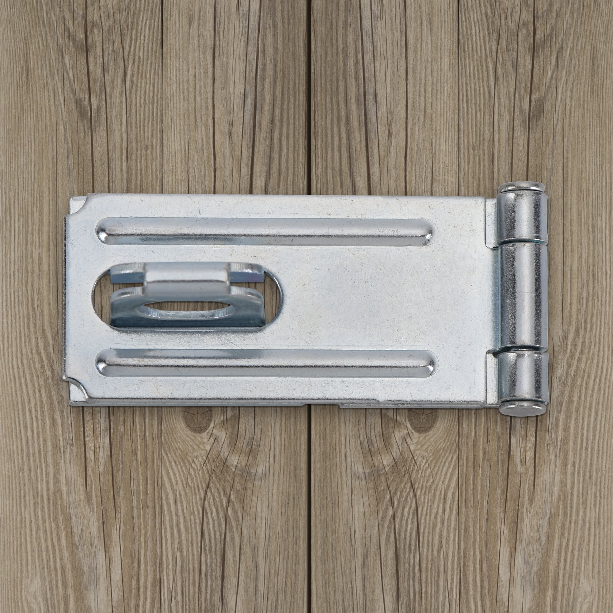 (2 pack) Hyper Tough 3.5 in. Horizontal Staple Safety Hasp, Zinc Plated