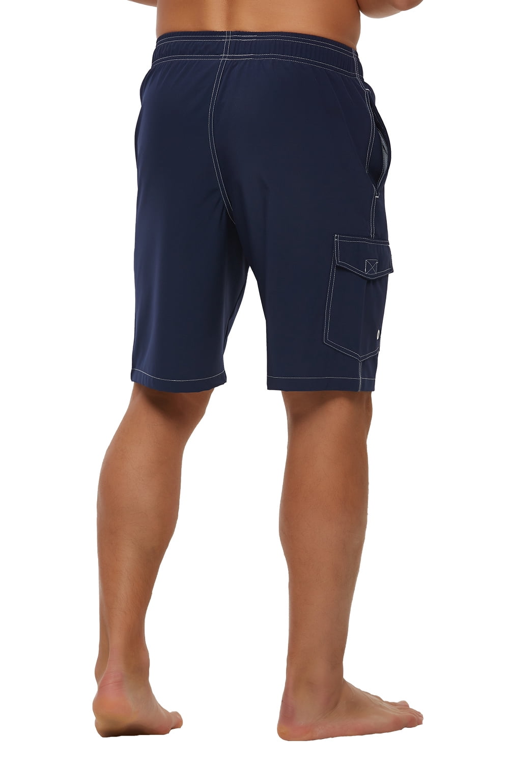 Tyhengta Men's Quick Dry Swim Trunks Mesh Lining Beach Board Shorts with Pockets Navy XL