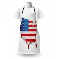 thumbnail image 3 of USA Apron, 3D Map of United States with Old Glory Theme Patriotic Illustration, Unisex Kitchen Bib with Adjustable Neck for Cooking Gardening, Adult Size, Vermilion Night Blue, by Ambesonne, 3 of 4