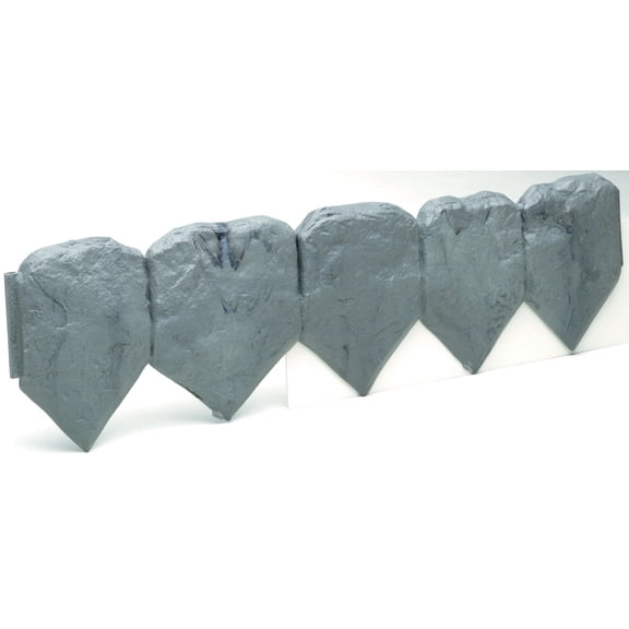 Rockside Edging - 10.5' of Realistic Slate Lawn & Garden Border - Flexible with Corner Connectors