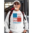 thumbnail image 2 of 4Th Of July 1776 Sweatshirt Men -Image by Shutterstock, Male x-Large, 2 of 4