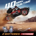 thumbnail image 5 of JoyStone 1:10 Large RC Car 35+MPH Hobby Grade Fast RC Truck with Lights, 4WD All Terrain off Road Monster Truck Electric Vehicle with 2 Batteries for Adults Boys, Red, 5 of 11