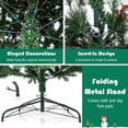 Costway 9 FT Skinny Pre-Lit Christmas Tree, Foldable, Hinged with 500 ...