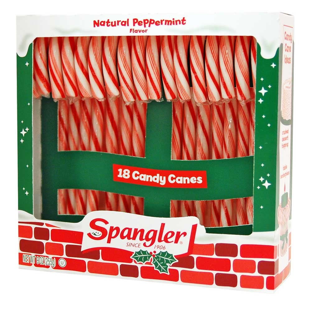 Spangler Peppermint Red & White Candy Canes, 18 Ct