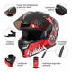 thumbnail image 5 of Casco Para Moto Integral Con Bluetooth Rojo NEGRO Venom TALLA M, 5 of 5
