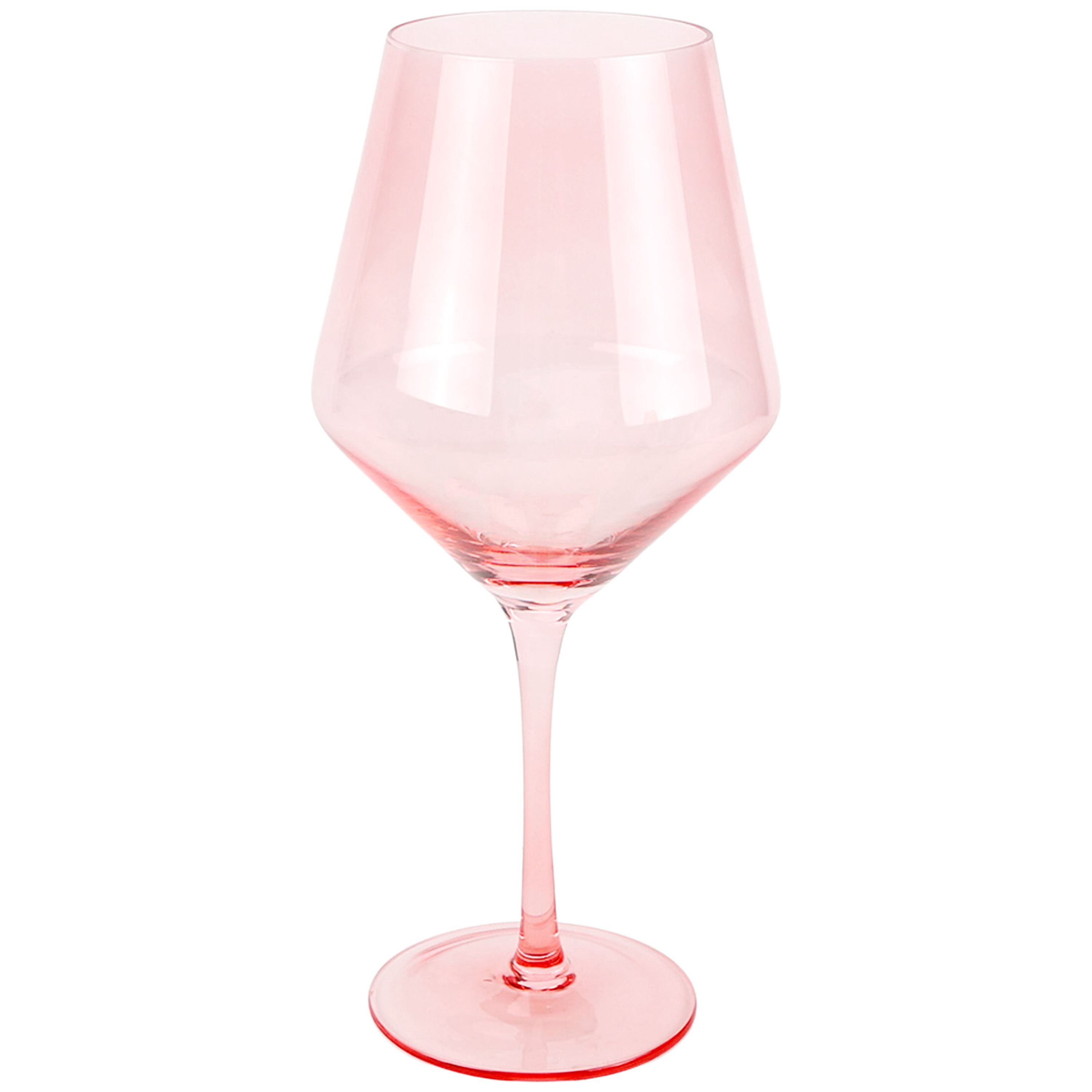Just Feed Me by Jessie James Decker 4-Piece 22-Ounce Stemmed Wine Glass Set, Dusty Rose