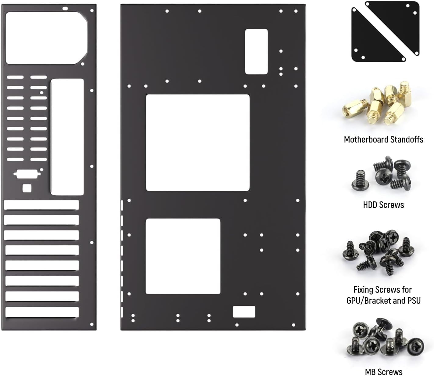 Open Air PC Case, PC Test Bench PC Case, ATX Open Frame Computer Case, DIY PC Rack for ATX MATX ITX Motherboards