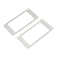 thumbnail image 1 of Runquan 2 Pieces Humbucker Pickup Ring Bridge Pickup Accessory Pickup Frame Mounting Silver, 1 of 8
