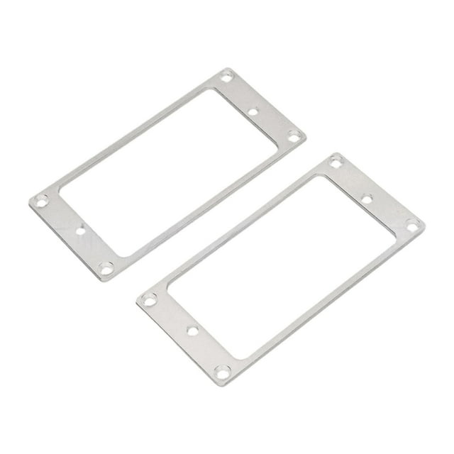Bunblic 2 Pieces Humbucker Pickup with Screws Bridge Pickups Replacement Part Metal Accessory LP Guitars Pickup Mounting Frame Silver