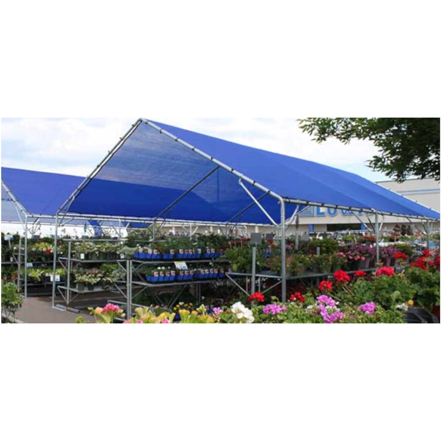 Blue Shade Cloth 12x12ft - 3 Season Sun Shade for Patio, Garden, Outdoor Use