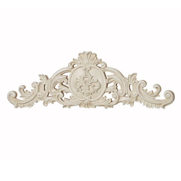 Kingsley Fleur Wall Topper Antique White One Size