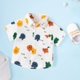 thumbnail image 3 of Vedolay Boys Summer Tops Boys' Short Sleeve Button-Down Shirt Lightweight Breathable Summer Tops,Blue 4-5 Years, 3 of 5