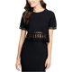 thumbnail image 2 of Rachel Roy Blusa con parte superior recortada de triÃ¡ngulos y rectÃ¡ngulos para mujer, negro, mediano Rachel Roy parte superior de la cosecha, 2 of 2