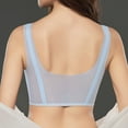 thumbnail image 5 of Lovskoo Womens Bras Summer Comfortable Thin Backless Seamless Wireless Ice Silk Plus Size Underwear Daily Wear Blue, 5 of 6