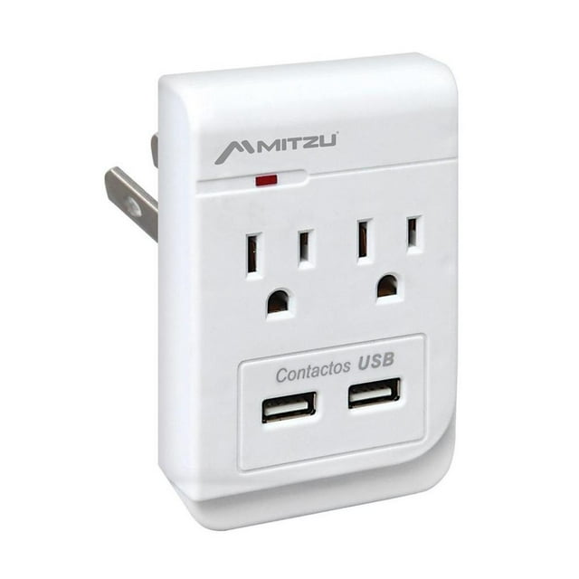 Multicontacto de Pared Mitzu 2 USB Supresor Picos 11-2603