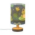 thumbnail image 2 of Cute Frogs Bedside Table Lamp LED Warm Lights with USB Charging Port Retro Cylinder Desk Lamps, 2 of 7