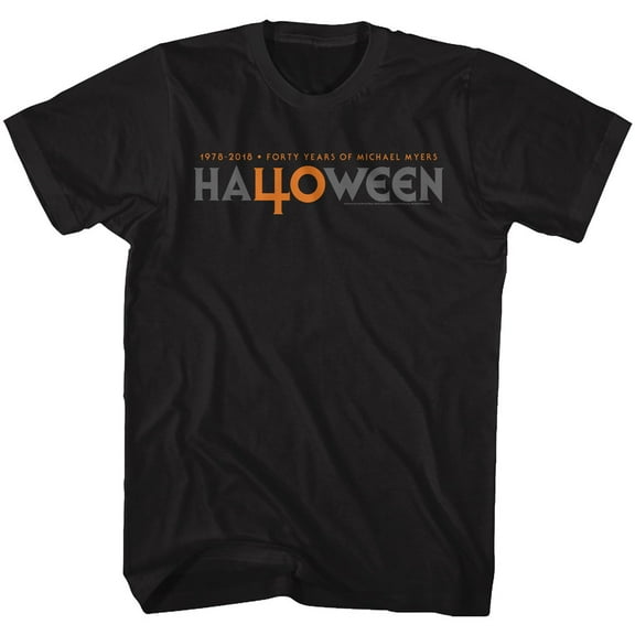 Halloween 40 Years Black Adult T-Shirt