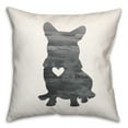 thumbnail image 2 of Creative Products Gray Silhouette Corgi 16 x 16 Spun Poly Pillow, 2 of 3