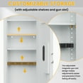 thumbnail image 5 of 53.15" In Wall Gun Safe, Wall Safe Between the Studs, Biometric Hidden Gun Safes for Pistols, Gun Cabinets for Shotguns with Gun Rack and Adjustable Shelves(White-Fingerprint), 5 of 8