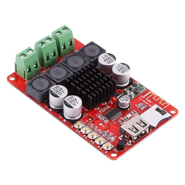 Amplificador receptor de audio Bluetooth portátil de 50 W + 50 W, decodificador de tarjeta TF con control remoto