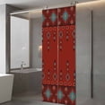 thumbnail image 4 of Red Boho Window Privacy Film, Vintage Ethnic Tribe Abstract Art Retro Static Cling UV Sun Blocking Tint Film Heat Control Windows Films for Bedroom Bathroom, Window Stickers 29.5"x78.7", 4 of 8