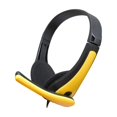 thumbnail image 1 of Seitruly Ajuste de auriculares con cable Micrófono Equipo de reproducción Auriculares Suministros para juegos Auriculares ajustables con Juegos de teclado y mouse para computadora Amarillo, 1 of 5