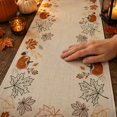 thumbnail image 4 of Long Halloween Flannel Runner 13x90Inch, 90 Inch Pumpkin Ghost Mat, Absorbent Soft Table Scarf for Dining Room Kitchen Buffet Party Holiday Decor, 4 of 4