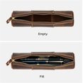 thumbnail image 5 of ABPETE Genuine Leather Pencil Case, Full-Grain Cowhide Leather Pouch, Small Pencil Pouch for Men, Vintage Pen Bag for Adults, Stationery Organizer Case for Work & Travel-Cylinder-Coffee, 5 of 15