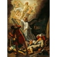 thumbnail image 2 of Lastman, Pieter 15x18 Black Ornate Wood Framed with Double Matting Museum Art Print Titled - The Resurrection, 2 of 4