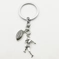 thumbnail image 4 of Football Player Keychain Metal Sports Charm Key Ring Gift for Athletes, 4 of 6