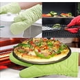 thumbnail image 3 of 2 PCS Guantes De Cocina Guantes De Horno Resistentes Al Calor De Poliéster Y Algodón Para Barbacoa De Microondas - Rosa, 3 of 4
