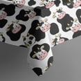 thumbnail image 5 of White Cow Black Spot Face Pattern Square Tablecloth,Waterproof Square Table Cover,Wipeable Spillproof Washable Table Cover for Home Kitchen Party Decor 42"X42"(107x107cm), 5 of 6