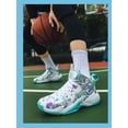 thumbnail image 3 of ChiVerve Youth Basketball Shoes - Breathable Athletic Sneakers for Boys Girls Teens | White Green, 10 Men, 3 of 6