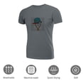 thumbnail image 3 of Coolnut Men's T Shirt Odor Protection Short, Dog Portrait In Hip-Hop Hat Mens Short Sleeve Tees, Grey Crew-Neck Casual Tee Shirts, S, 3 of 6