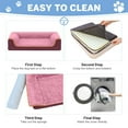 thumbnail image 6 of PayUSD Dog Bed for Large Medium Small Dogs Orthopedic Dog Sofa Bed Non Slip Pet Couch with Removable Washable Cover Supportive Egg Crate Foam S to XL, Wine Red and Pink, 6 of 9