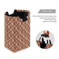 thumbnail image 3 of Yayeee Freestanding Laundry Hamper with Handle Collapsible Large Storage Basket for Clothes, Brown Palm Tree Pattern, 3 of 7