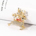thumbnail image 2 of OUNONA 1Pc Retro Golden Brooch Elk Shape Christmas Corsage Alloy Party Decor, 2 of 8