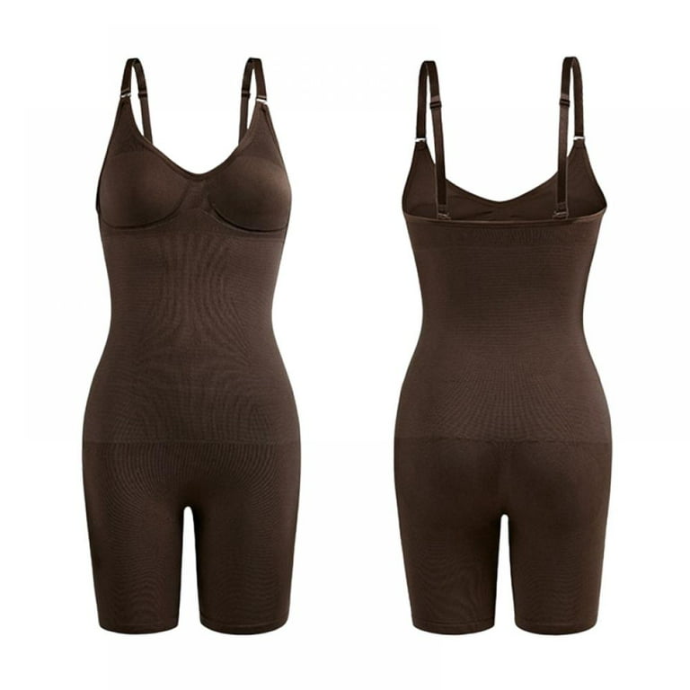Mid-Thigh Bodysuit Tummy Control Compression Shapewear for Women Seamless  Full Body Shaper 