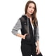 thumbnail image 2 of Chaqueta Vaquera Allegra K con capucha y Cordones para Mujer Negro L, 2 of 5