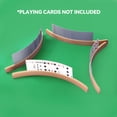 thumbnail image 5 of GSE Games & Sports Expert 12.5" Wooden Playing Card Holders. Wood Curved Card Rack, Playing Card Trays for Bridge, Hand & Foot, Rummy, UNO Card Games Playing (4-Pack), 5 of 8