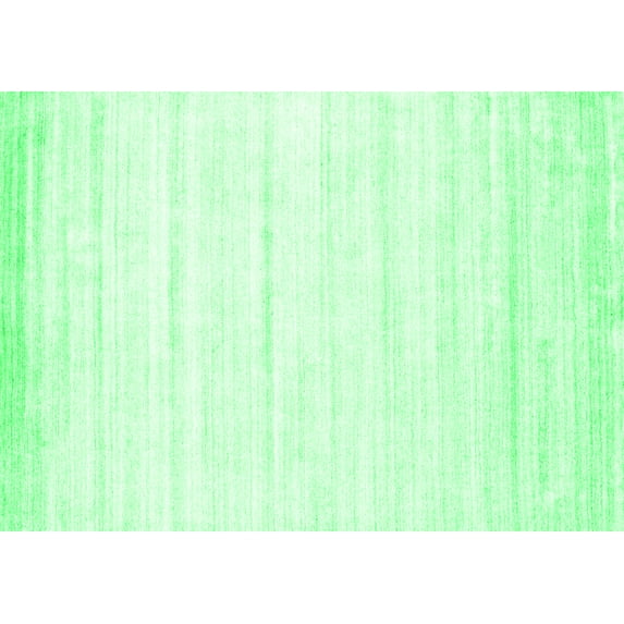 Ahgly Company Indoor Rectangle Abstract Green Contemporary Area Rugs, 5' x 7'