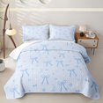 thumbnail image 2 of Erosebridal Blue Princess Bowknot Bed Spread Queen,Girls Cute Coquette Bowtie Theme Queen Coverlet Set For Kids,3-Piece, 2 of 7