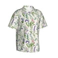 thumbnail image 2 of Haiem Wisteria Flower Printed Hawaiian Shirt for Men - Men’s Casual Beach Summer Shirts - Stretch Fabric with Modern Fit-Small, 2 of 9
