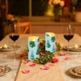 thumbnail image 6 of Watercolor Christmas Trees Colorful Bows Flickering Flameless Candles with Remote Timer Battery Operated LED Tealight Set of 2 S, 6 of 8